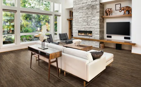 luxury vinyl flooring in living room